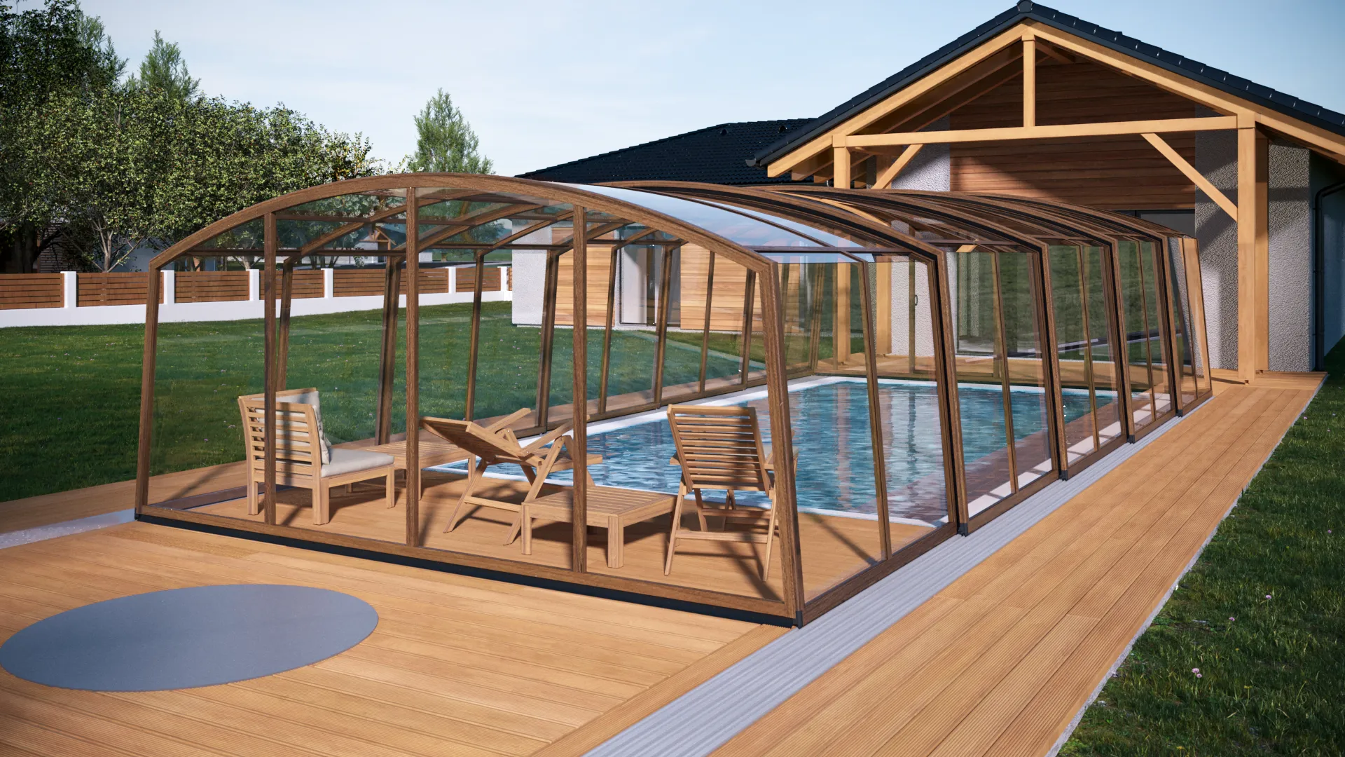 zadaszenie wysokie brown